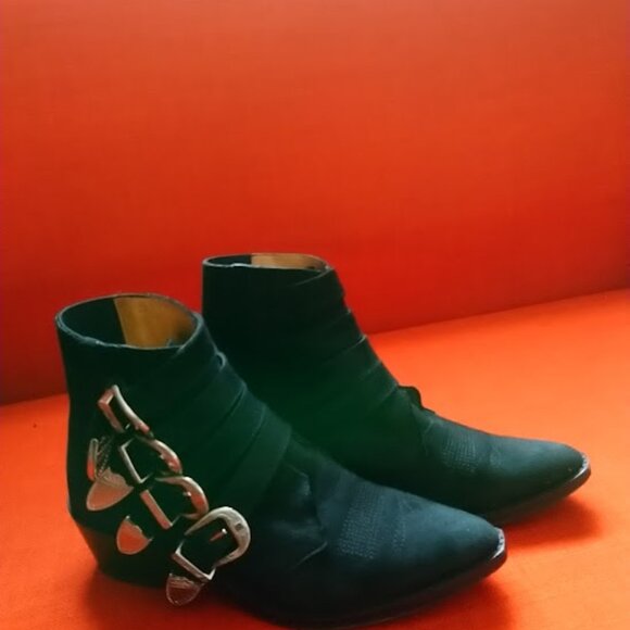 Toga Pulla Black Suede Boots - Picture 2 of 7